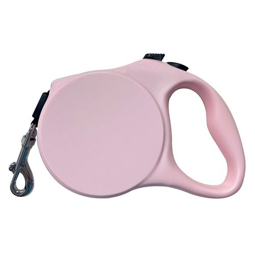 Correa Retráctil para Perros 5 Mts Rosa Pet's Fun