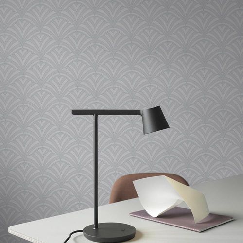 Empapelado Vinílico Plata 1000 X 50 Cm Oriental Muresco