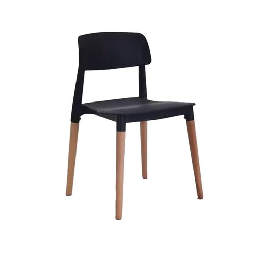 Set 4 Sillas 80x43x32 Cm Polipropileno Negro Quality Plastic