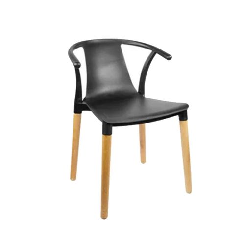 Set 4 Sillas 78x48x24 Cm Polipropileno Negro Milan Quality Plastic