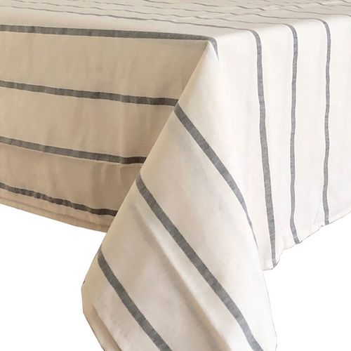Mantel Tusor Rayado Crudo 200X140 Cm VH Fabrics