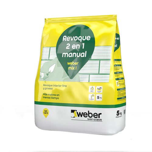 Revoque Interior 2 En 1 5 Kg Weber
