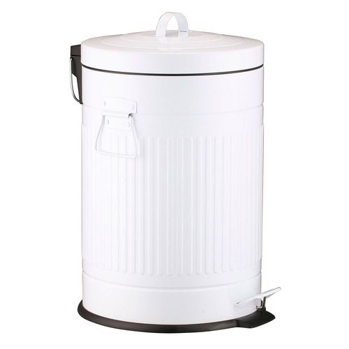 Basurero Vintage Redondo 18.6 Lt Blanco
