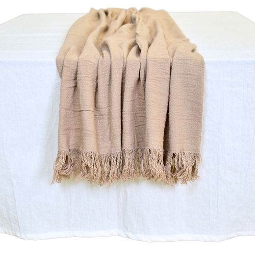 Camino de Mesa Algodón Beige 40x150 Cm Atenas Blanco Paris