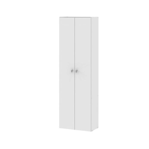 Escobero 183x56x32 Cm Melamina 2 Puertas 4 Estantes Blanco Dielfe