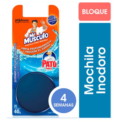 Bloque Limpiador Para Mochila Azul 40 Grs Mr Musculo