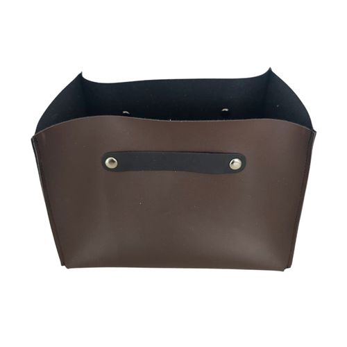 Canasto De Cuerina Con Manija 15.5 Cm Elkas Deco