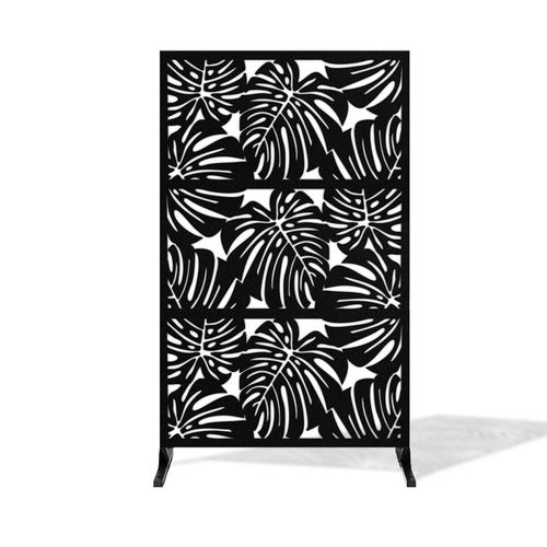 Biombo Decorativo 190x120 Cm Acero Negro M53 Cintek