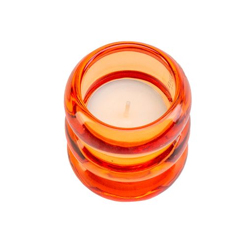 Portavela Vidrio Ambar 6.6x6 Cm Organic Spa