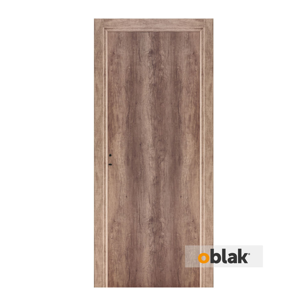 Puerta 200x80 Cm Madera Nogal Apertura Derecha Teks Oblak