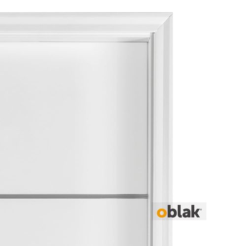 Puerta 200x80 Cm Blanco Apertura Izquierda con Aplique Oblak