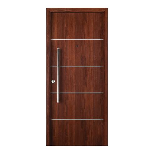 Puerta 200x80 Cm Acero Marrón Apertura Derecha M1983 Oblak