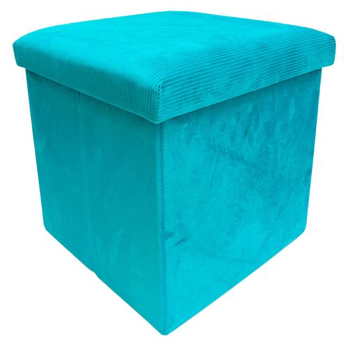 Puff 38x38x38 Cm Poliéster Turquesa M+Design