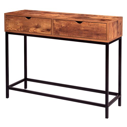 Mesa Auxiliar 75x100x30 Cm PB/Metal Marrón Oregón M+Design