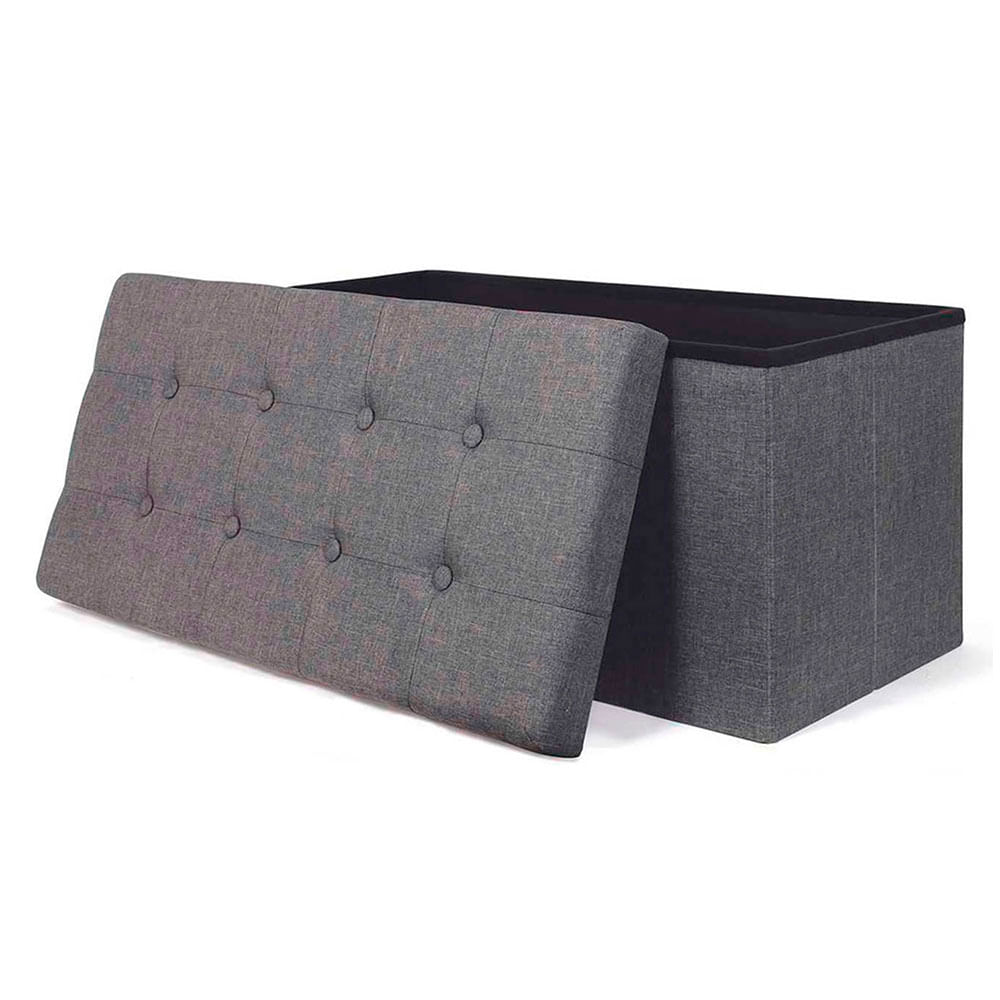 Puff gris 38x76x38 cm M+Design