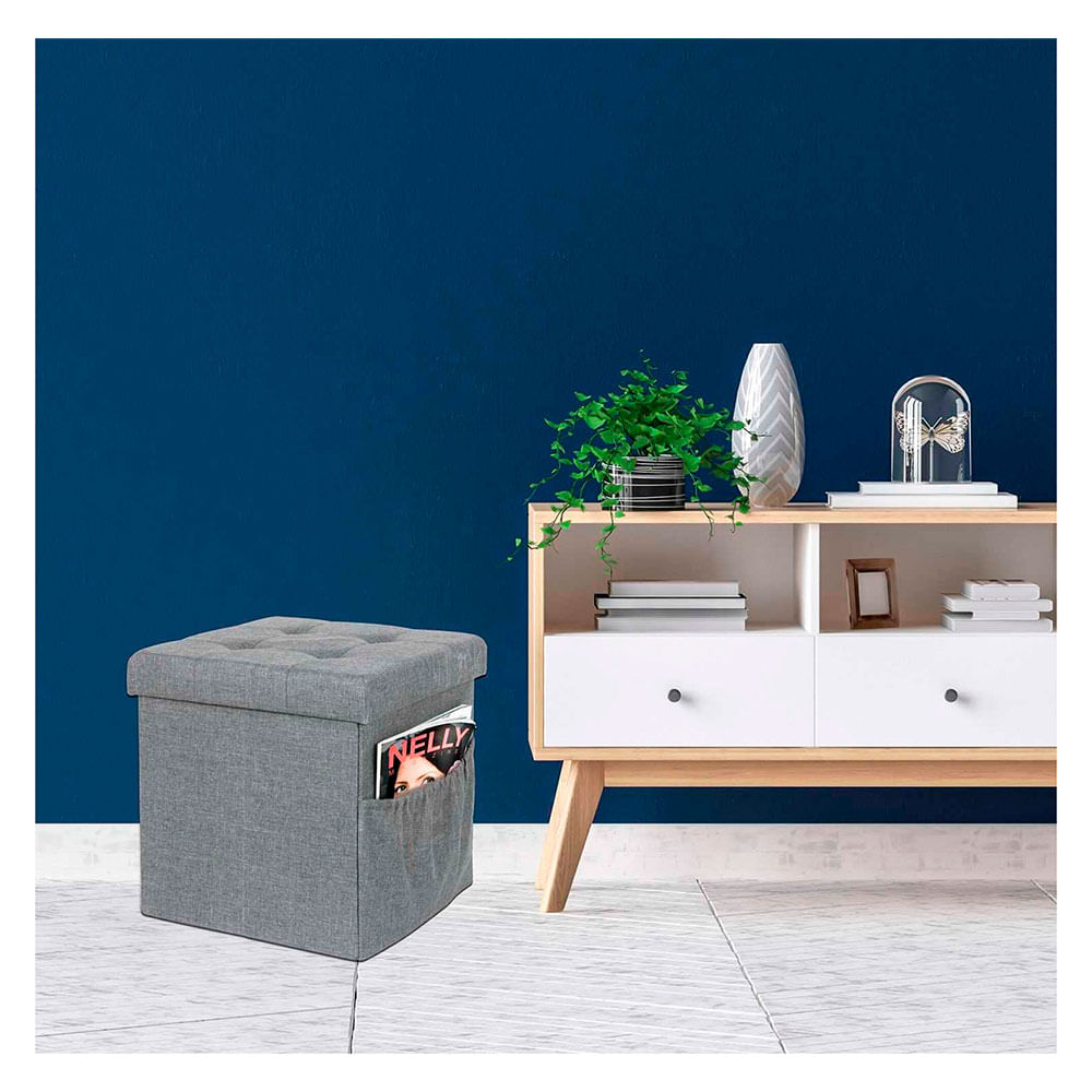 Puff 38x38x38 Cm Gris M+Design - Easy