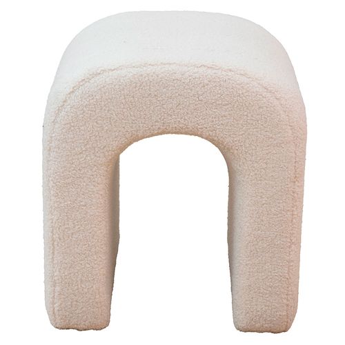 Puff Arco 40x40x46 Cm Teddy Blanco M+Design