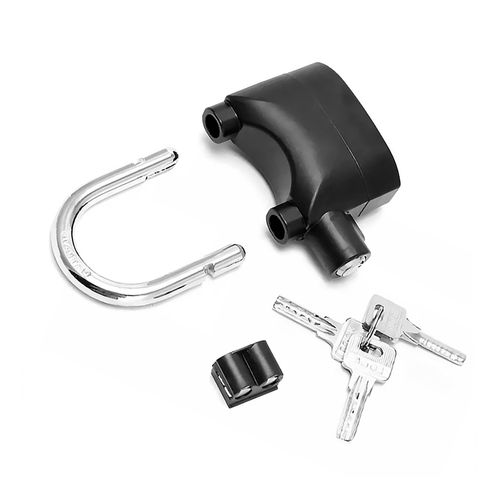 Candado de Alarma Hierro 3x13,5x17 Cm Negro Silver Shadow