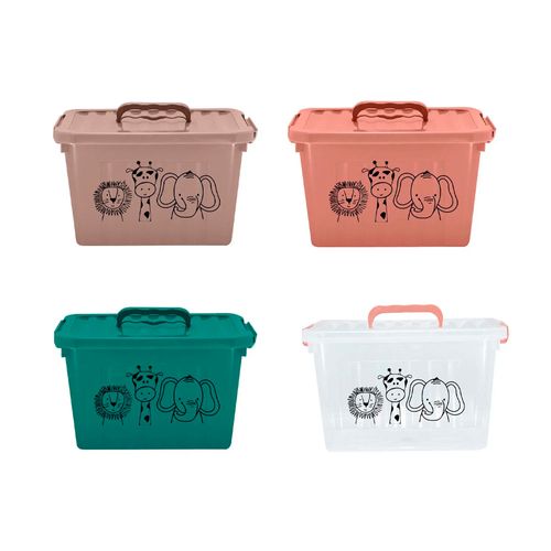 Caja Organizadora 38X28X22 Cm 24 Lts Plástico Diseño Gatito Plásticos Cerri