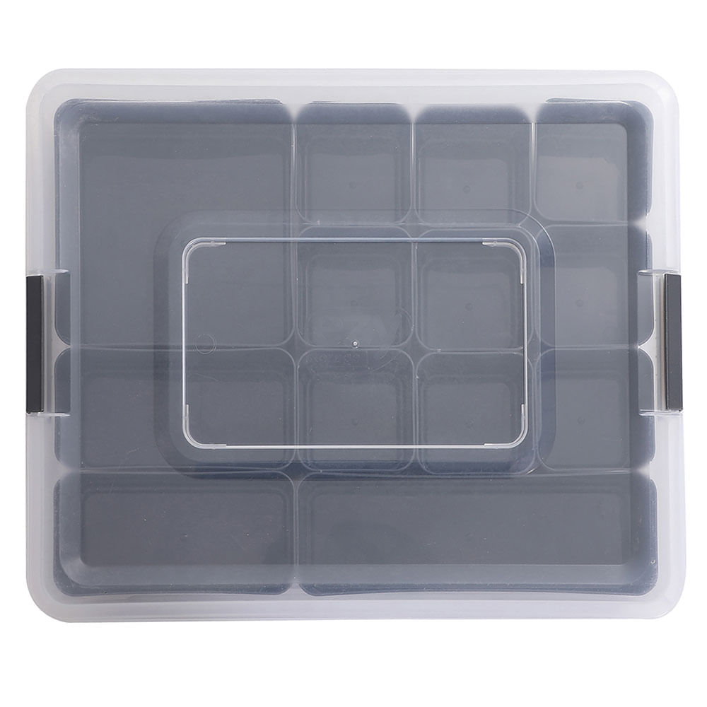 caja org plastica 4.8l 3 cestos interior