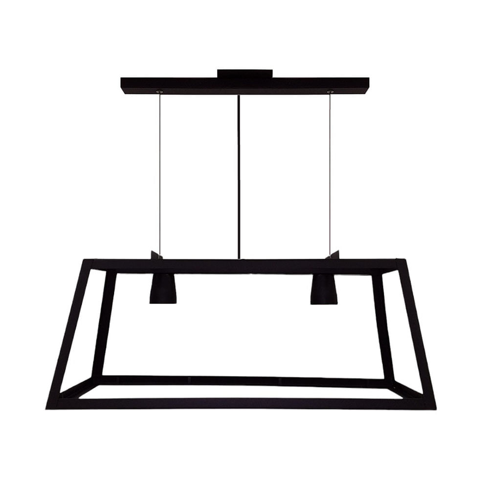 Colgante Industrial 2 Luces E27 Negro Avanti Luce