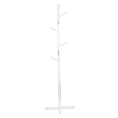 perchero madera 8 ganchos blanco