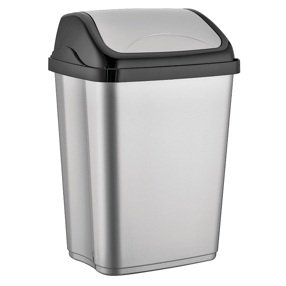 basurero plastico tapa vaiven 10l plat