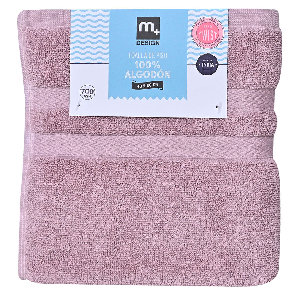 Toalla de Piso Algodón Rosa 40x60 Cm Cotidiana - Easy