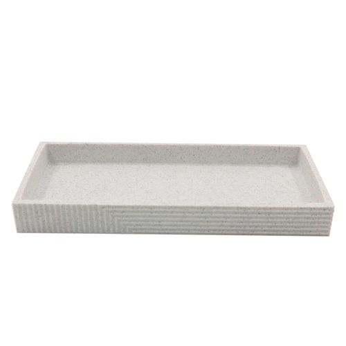 Bandeja Organizadora Rectangular Blanca Textura Cotidiana