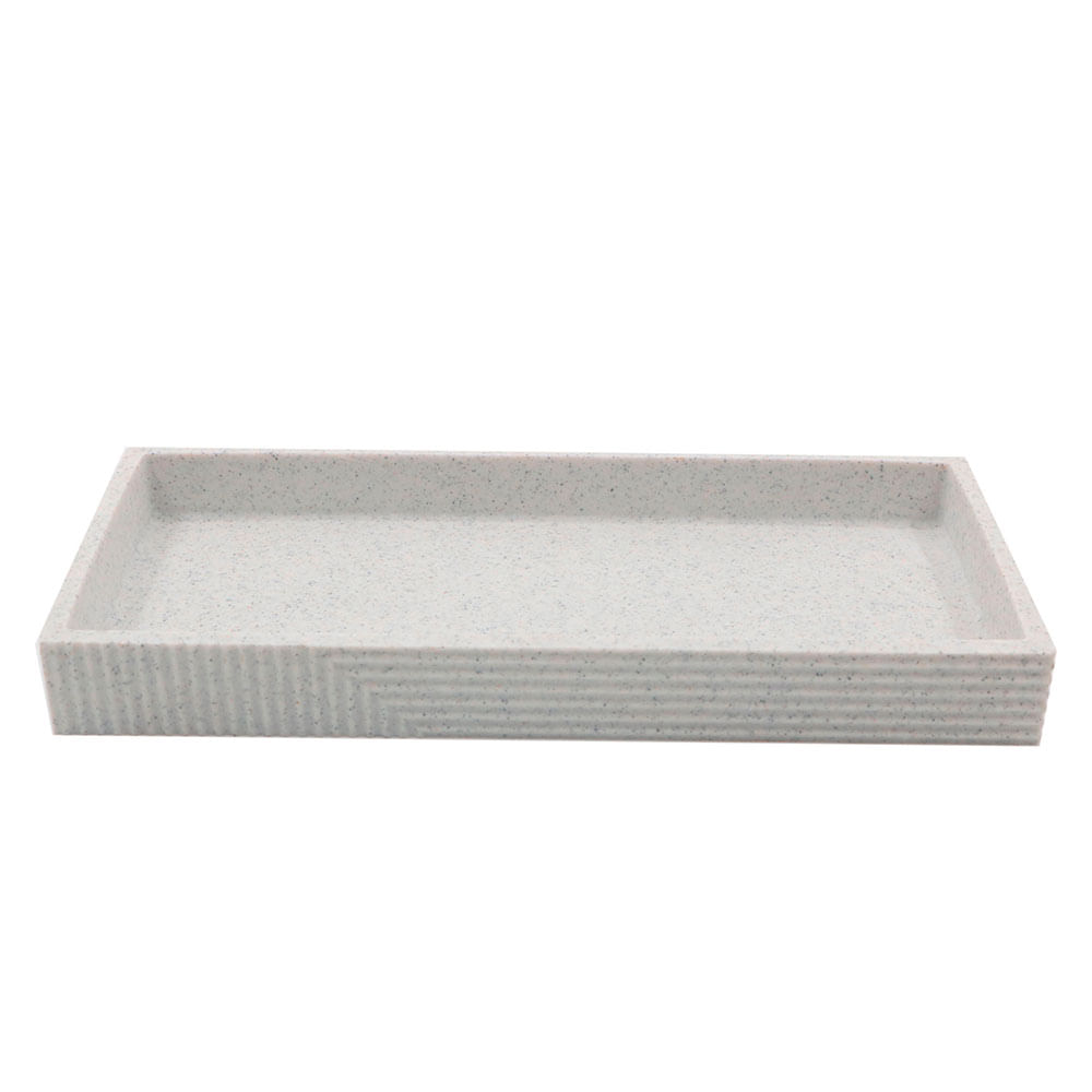 Bandeja Organizadora Rectangular Blanca Textura Cotidiana