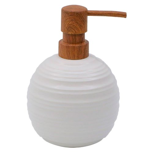 Dispensador de Jabón 15x10.1 Cm Cerámica Blanco Cotidiana