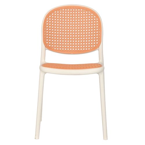 Silla 85x41x56 Cm PP Ratán Blanco Look M+Design