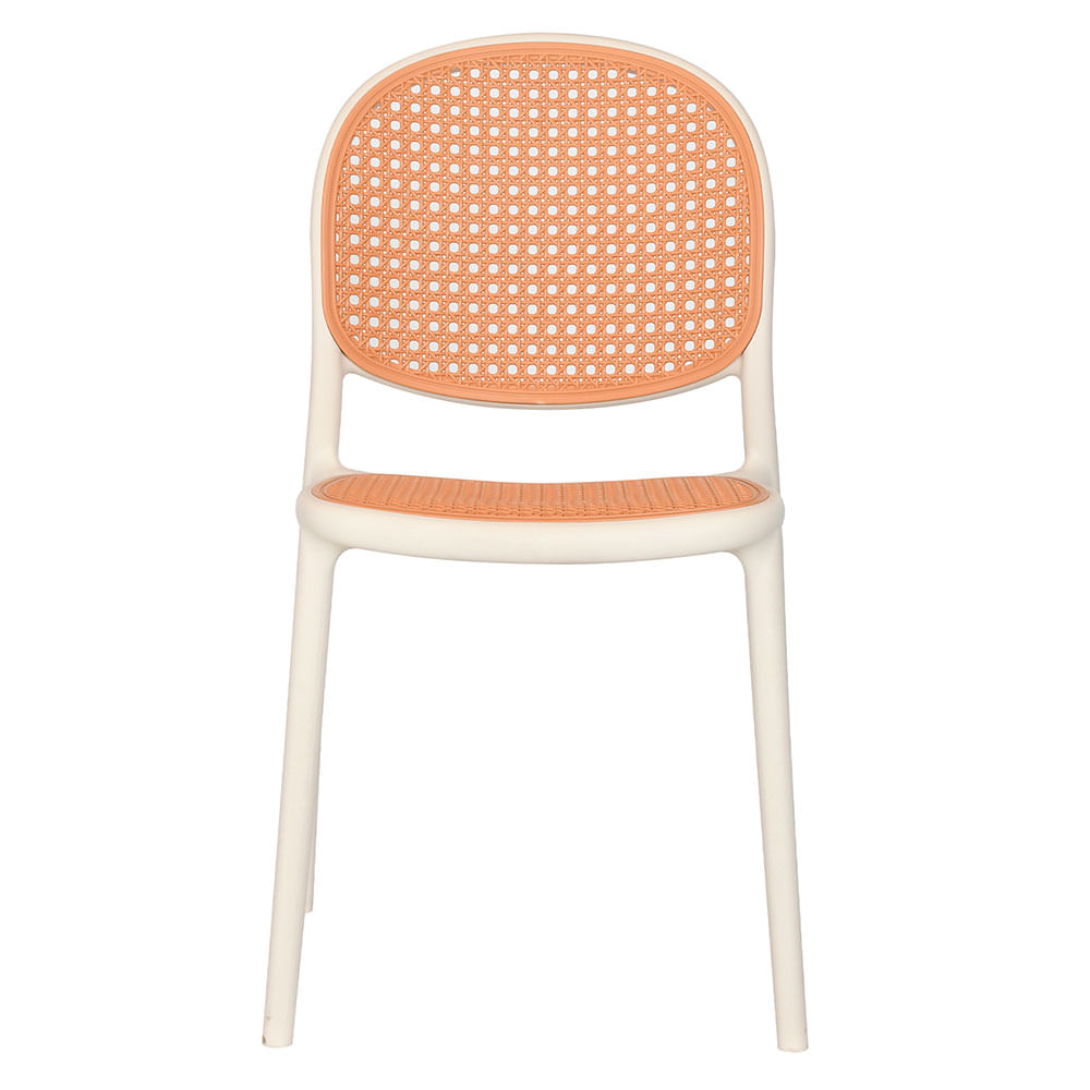 Silla 85x41x56 Cm PP Ratán Blanco Look M+Design