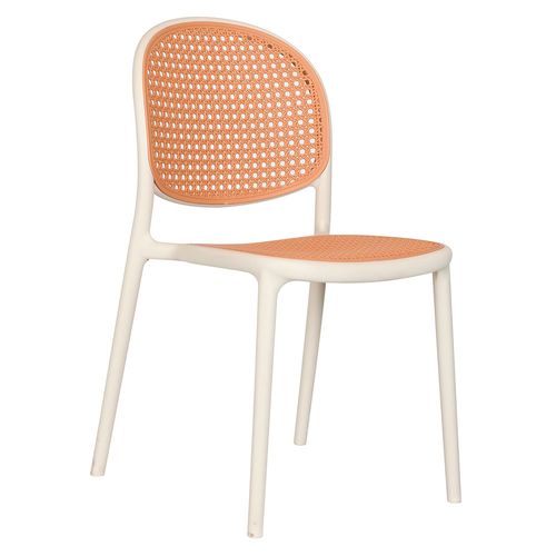 Silla 85x41x56 Cm PP Ratán Blanco Look M+Design