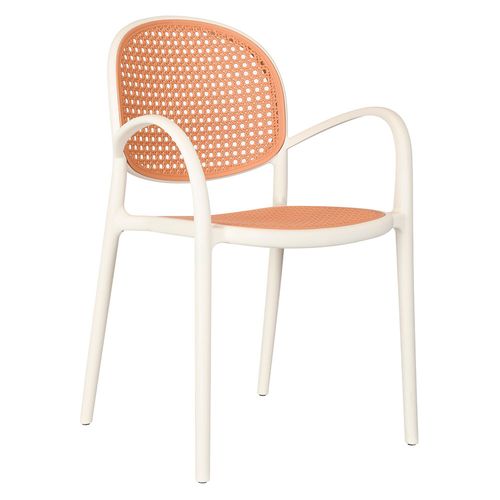 Silla 85x57x56 Cm PP Blanco Ratán Look M+Design