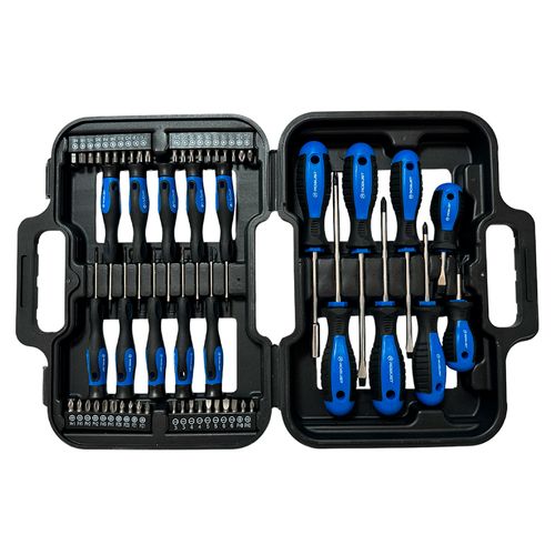 Set de Destornilladores + Puntas 58 Piezas con Caja Robust