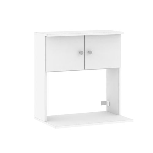 Mueble Organizador Microondas 60x40x63 Cm Melamina 1 Puerta Blanco Dielfe