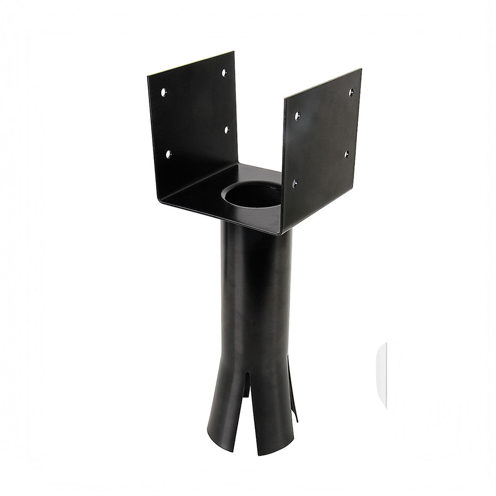 Base de Columna para Amurar Negro 15x42.5x14 Cm Sc Metalurgica