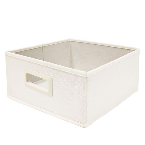Canasto Plegable Bajo Crema 15X30X30 Cm Hacks & Racks