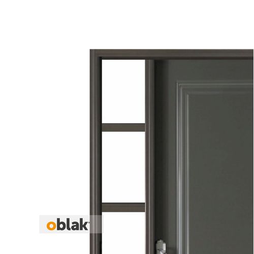 Puerta 200x80 Cm Chapa Grafito Apertura Derecha Oblak