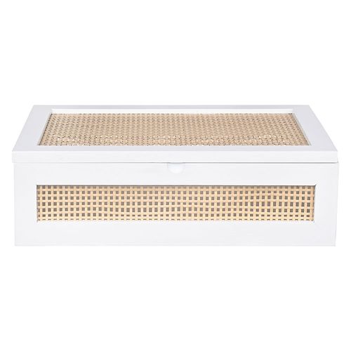 caja rigida rattan madera blanca s