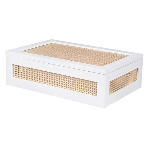 caja rigida rattan madera blanca s
