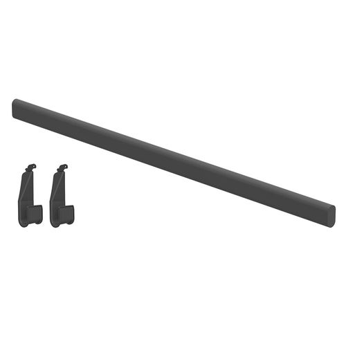 Barra Clóset  2 Ganchos Grafito 4.5X60.8X3 Cm Hacks & Racks
