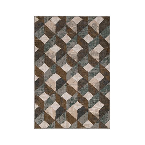 Alfombra Polypropelene Gris/Azul 140x200 Cm Cubic Mito