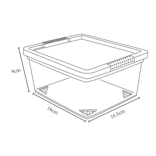 Caja Organizadora Lima Plástico 2 Lt Hacks & Racks