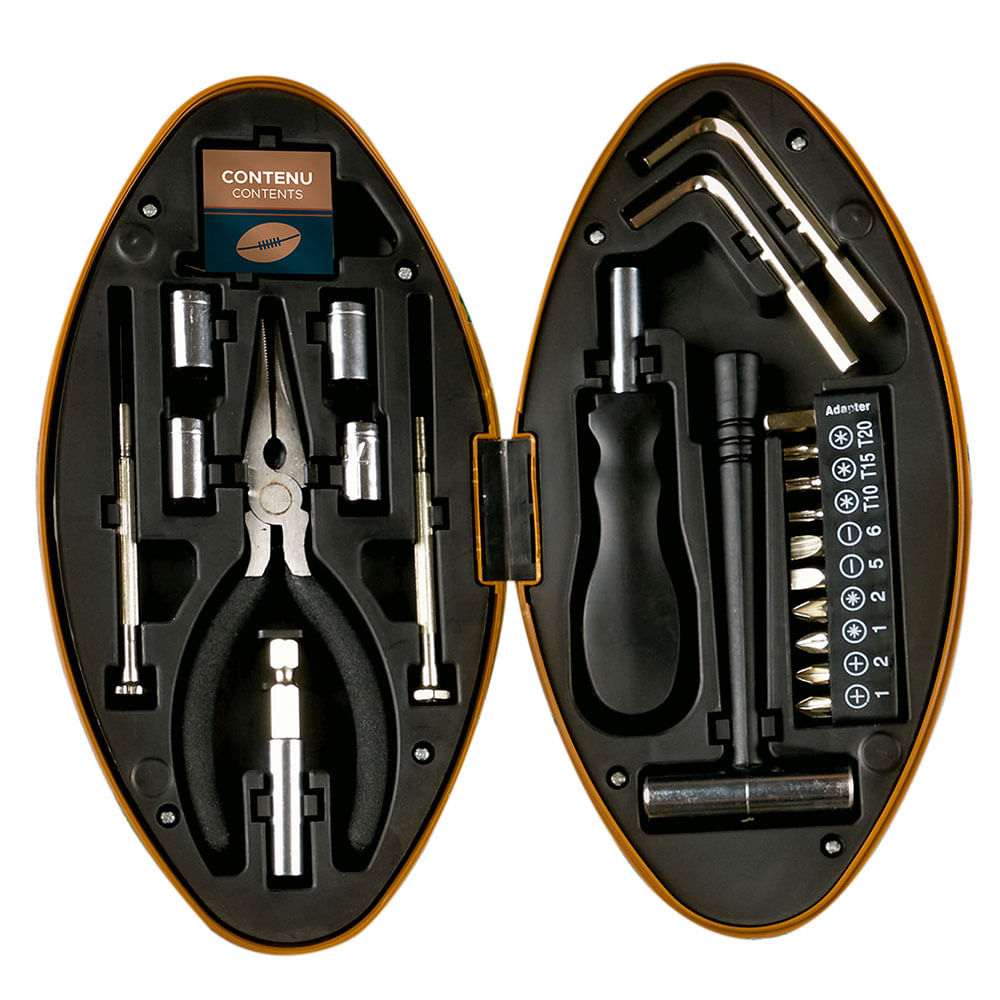 Estuche Herramientas con Llave Torx Marrón 13,8x11,8 Cm M+Design