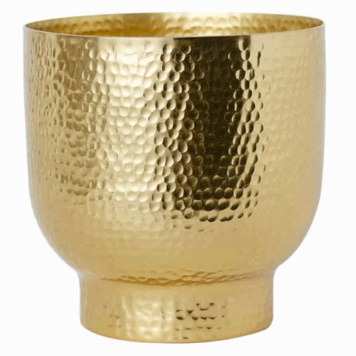 Maceta Metal 20 Cm Gold Textura Outzen