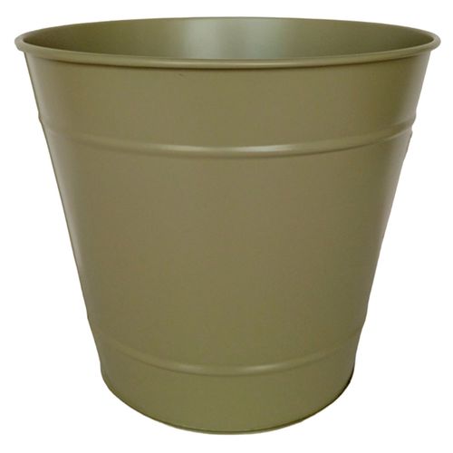 Maceta Metal 18.5 Cm Verde Grisáceo Básica Outzen