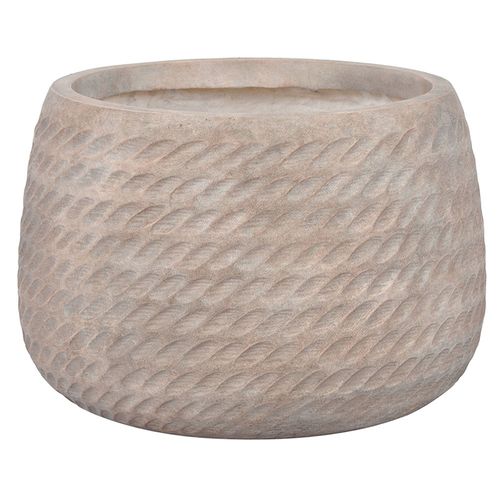 Maceta Fibra de Vidrio 35x24 Cm Beige Amaia Outzen
