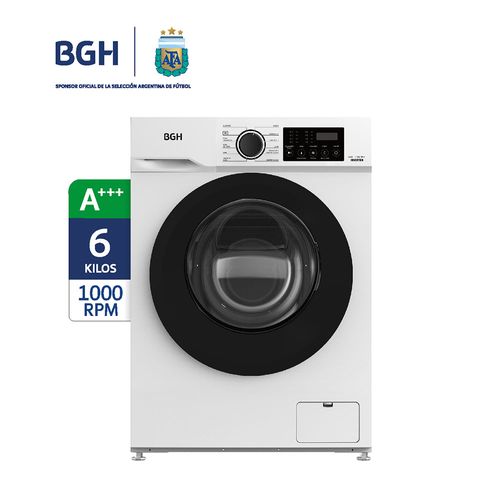 Lavarropas 6 Kg 1000 Rpm Carga Frontal Blanco Bwfi06W24Ar BGH